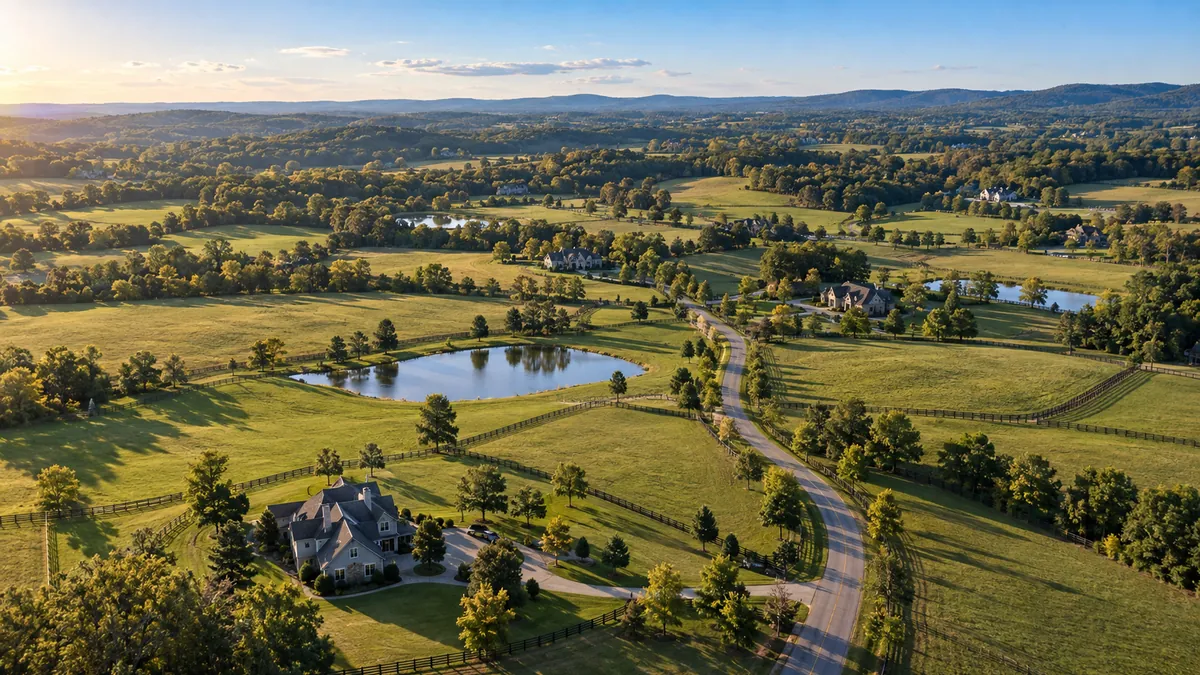 Aerial view of College Grove, TN