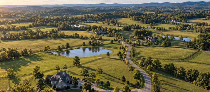 Aerial view of College Grove, TN