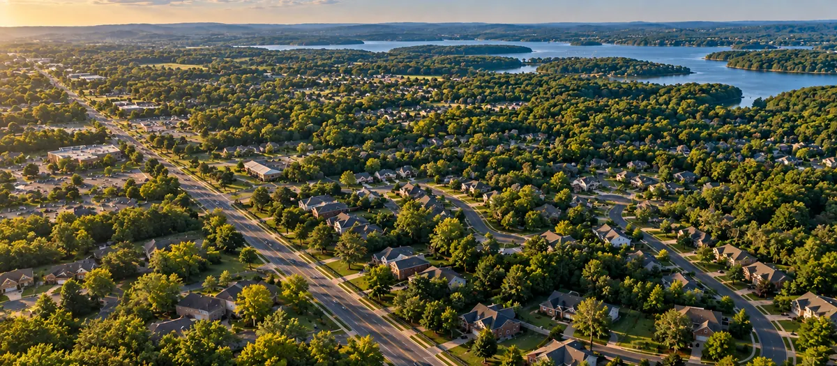 Aerial view of La Vergne, TN