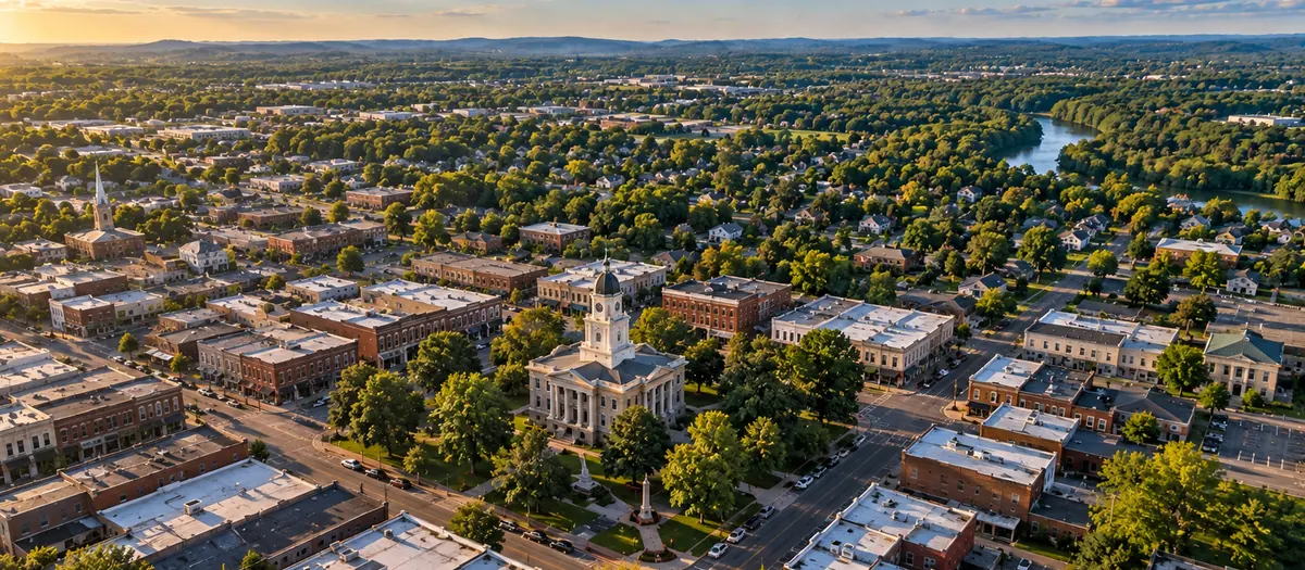 Aerial view of Murfreesboro, TN