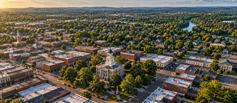 Aerial view of Murfreesboro, TN