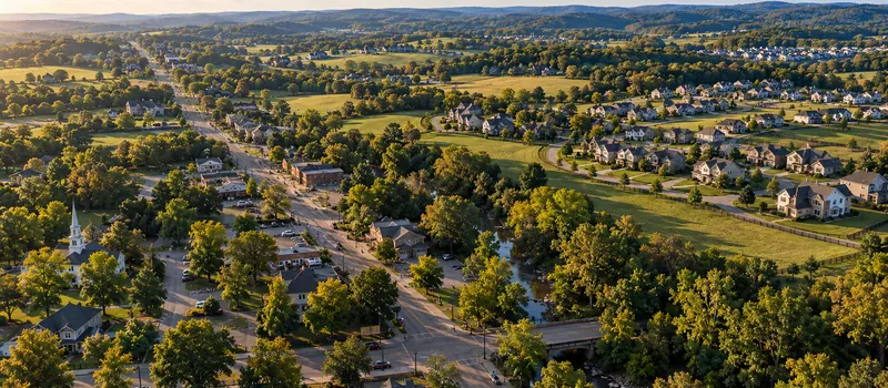 Aerial view of Nolensville, TN