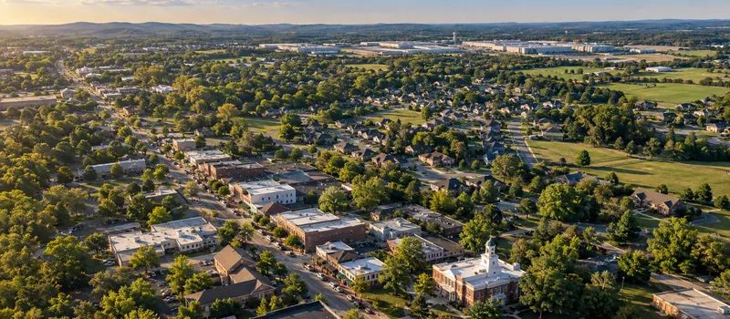 Aerial view of Spring Hill, TN